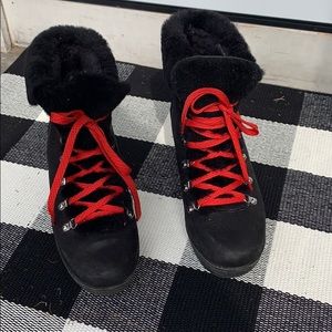 Fur Lined Wedge Boots